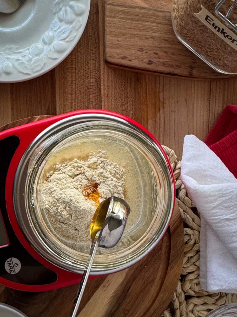 new einkorn sourdough starter