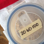 20 60 100 sourdough starter covered for storage