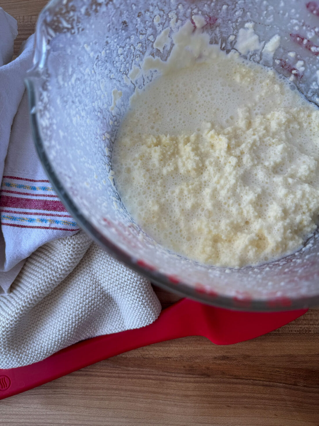 Butter and Buttermilk Cultured butter separates from buttermilk