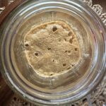 Einkorn sourdough starter in a mason jar