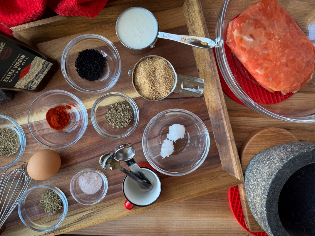 Herbs for Wild Salmon Burgers