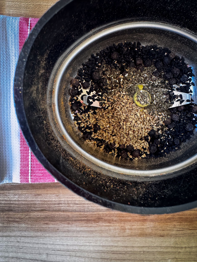 Grinding Spices for All-Purpose Season Salt Recipe