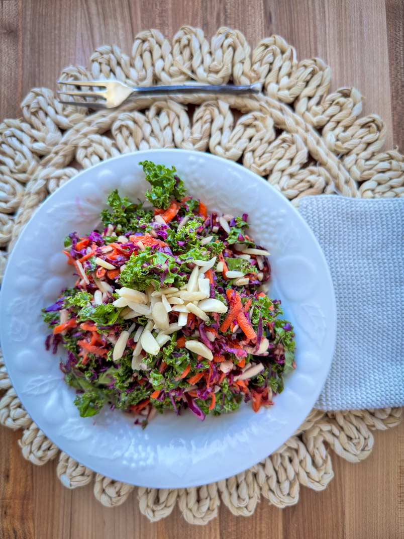 healthy salad recipe with kale and ginger