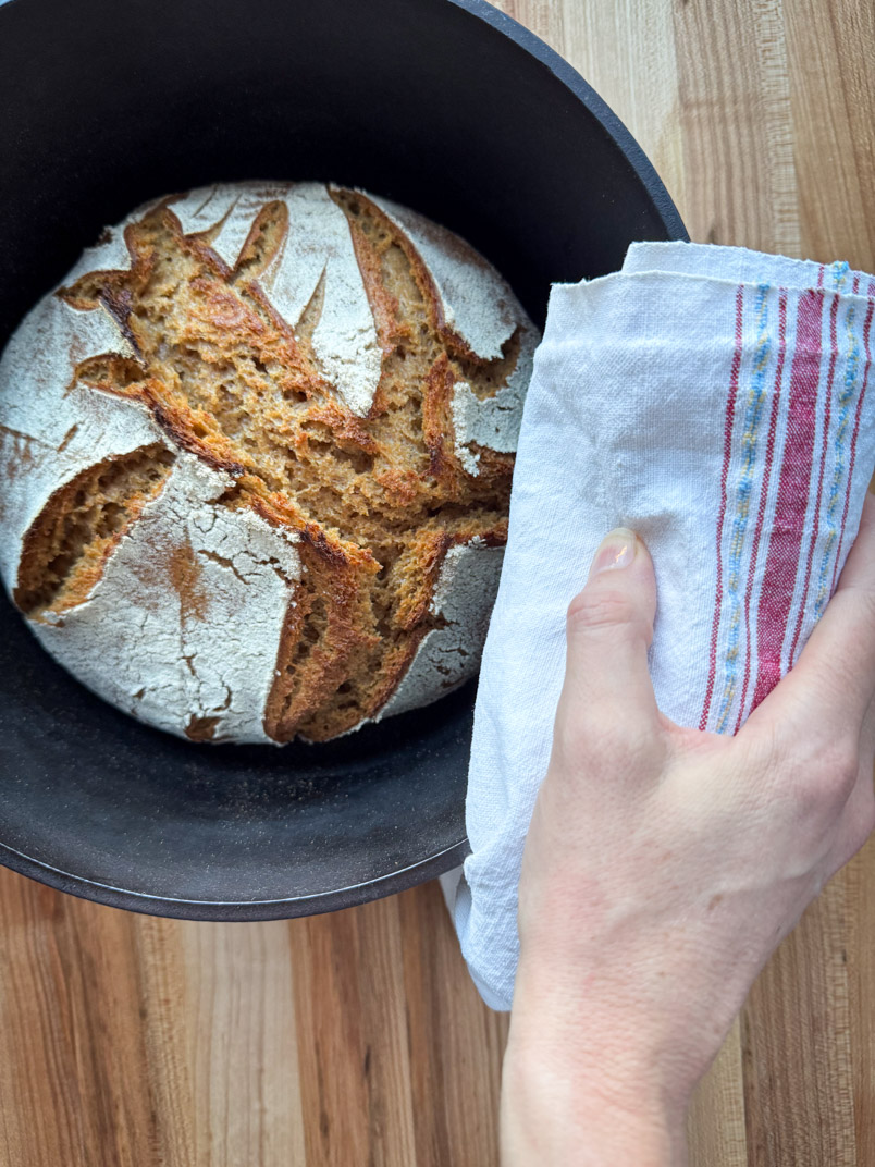 artisan loaf of sourdough bread