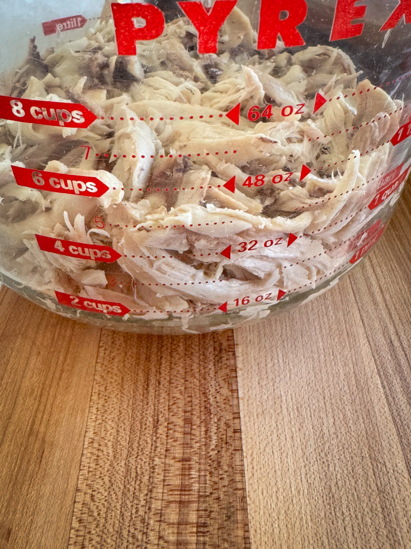 shredded chicken from a whole chicken