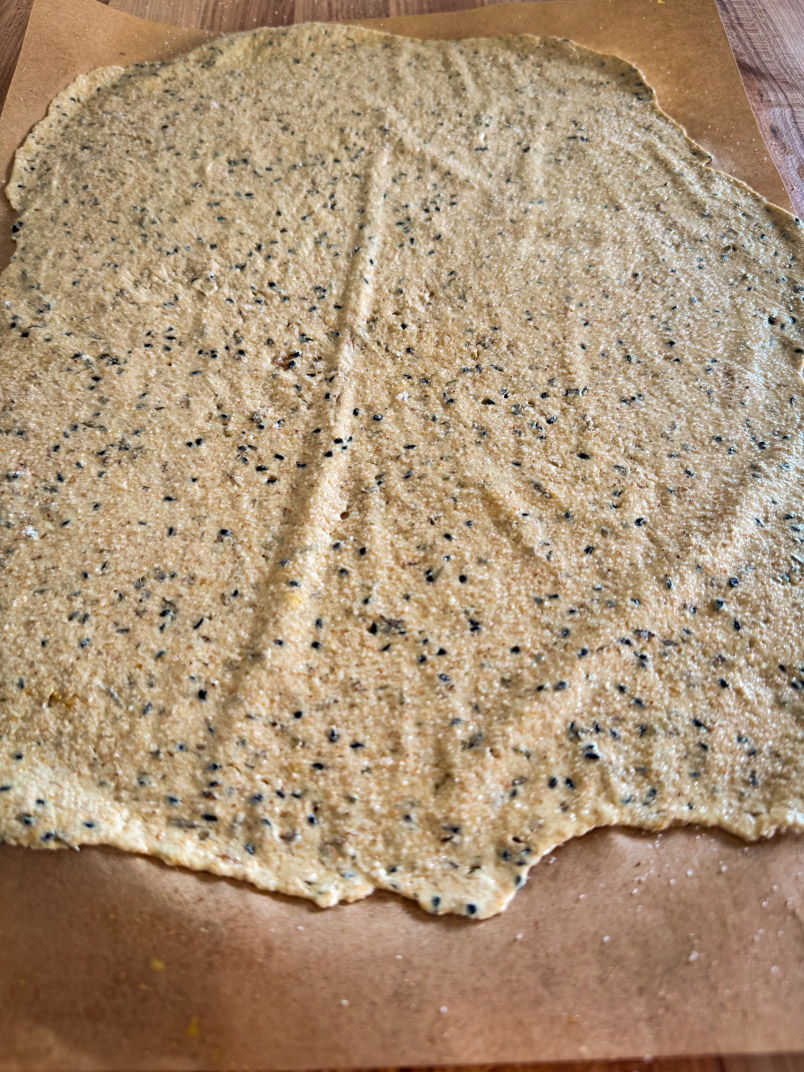 Sourdough Cracker dough made with einkorn wheat