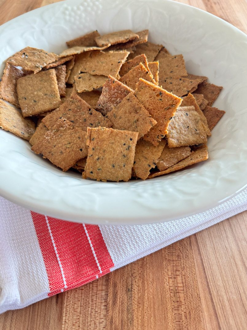Whole Wheat Sourdough Einkorn Crackers
