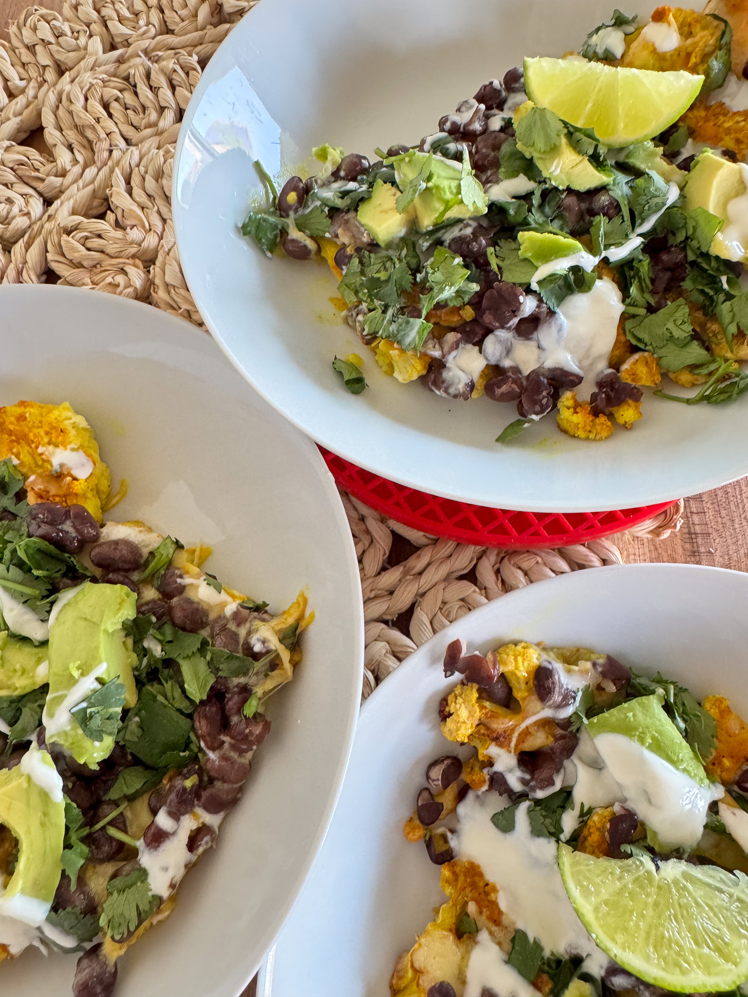 Slow Baked Cauliflower and Black Beans for an easy healthy family dinner