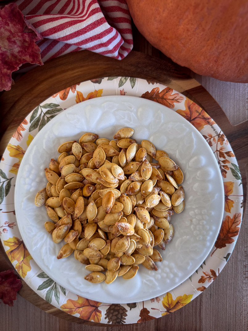 Roasted pumpkin seeds with all-purpose season salt and ghee