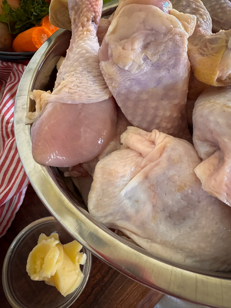 Easy Homemade Chicken Broth from Thighs and Drumsticks