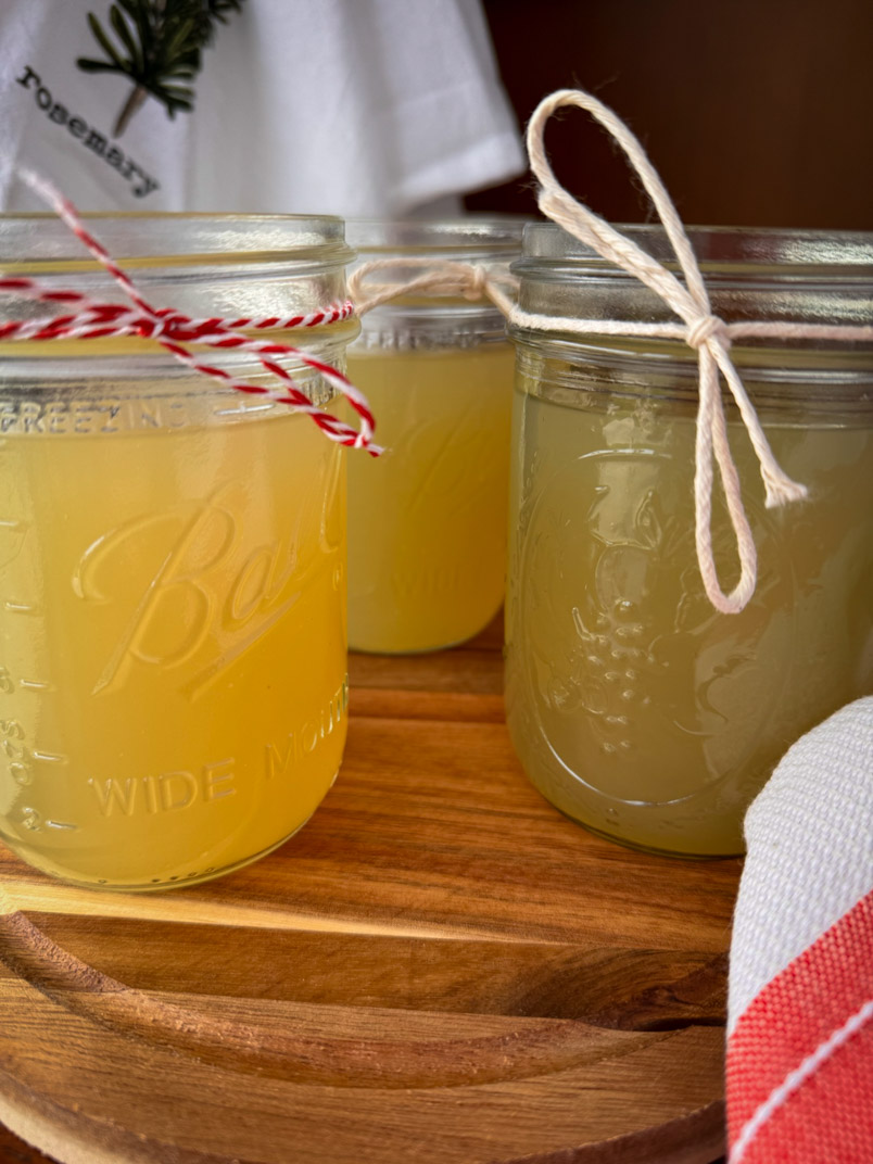 freeze homemade chicken broth for holiday cooking