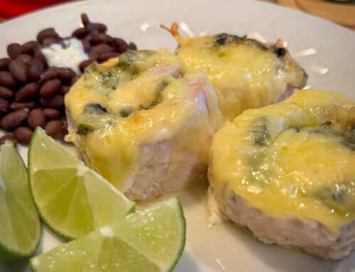 Roasted Poblano Chicken Pinwheels