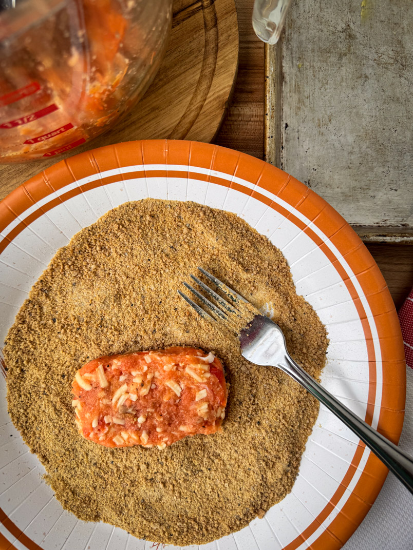 salmon fish sticks with einkorn breadcrumb coating