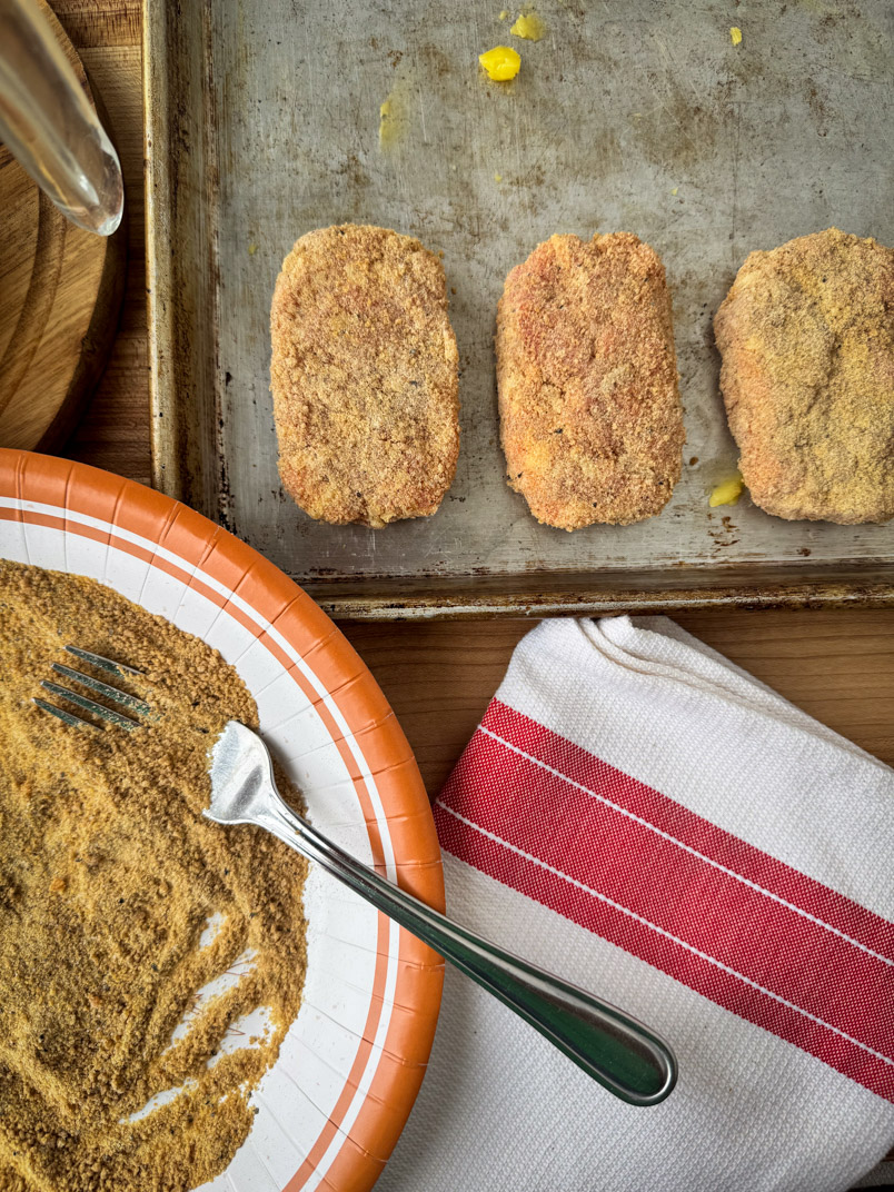 baked salmon fish stick prep