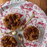 honey and maple pecan granola in cupcake wraps