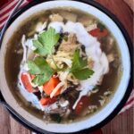 New soup with lentils, chicken, and vegetables