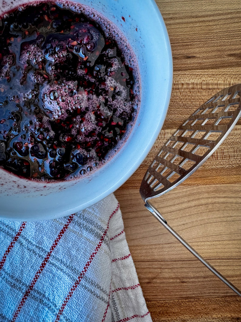 blackberries and maple syrup