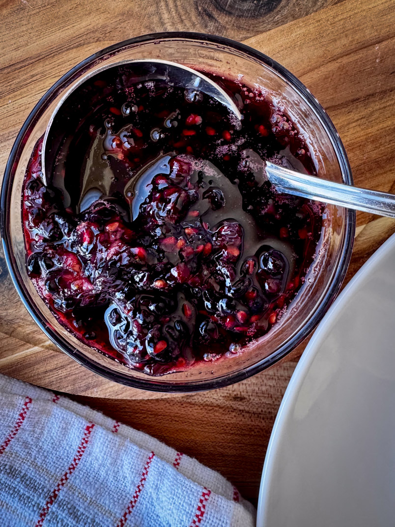 blackberry sauce with maple syrup