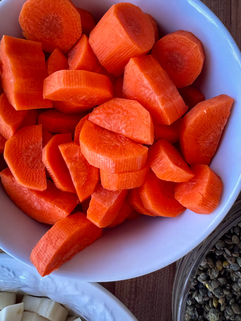 carrots for lentil soup