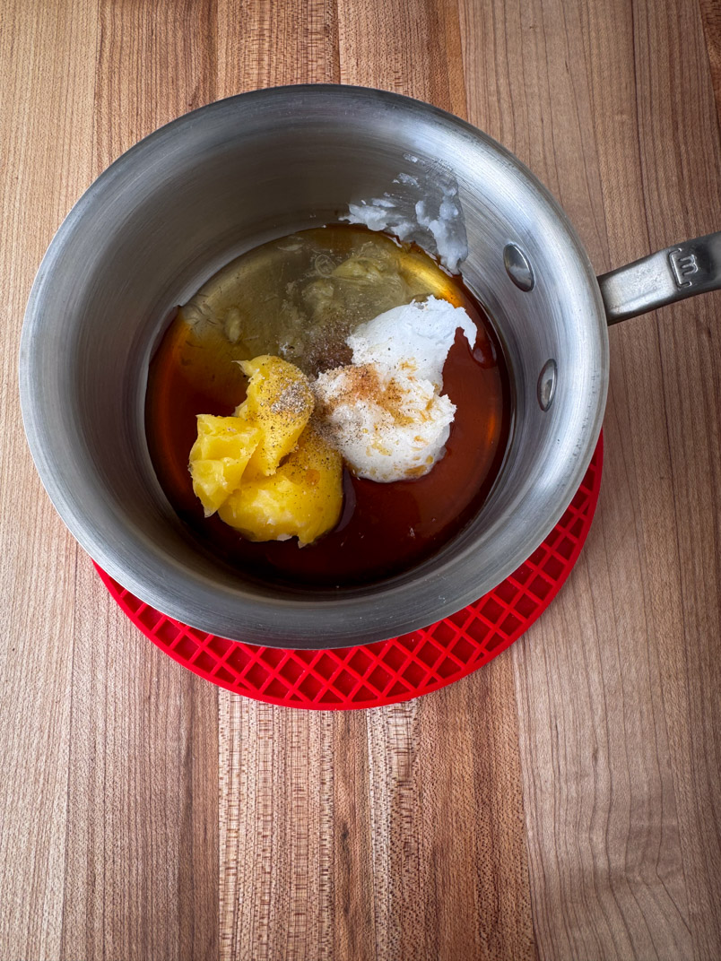 honey, maple, coconut oil, and ghee for oats and maple pecans honey, maple, coconut oil, and ghee for oats and maple pecans