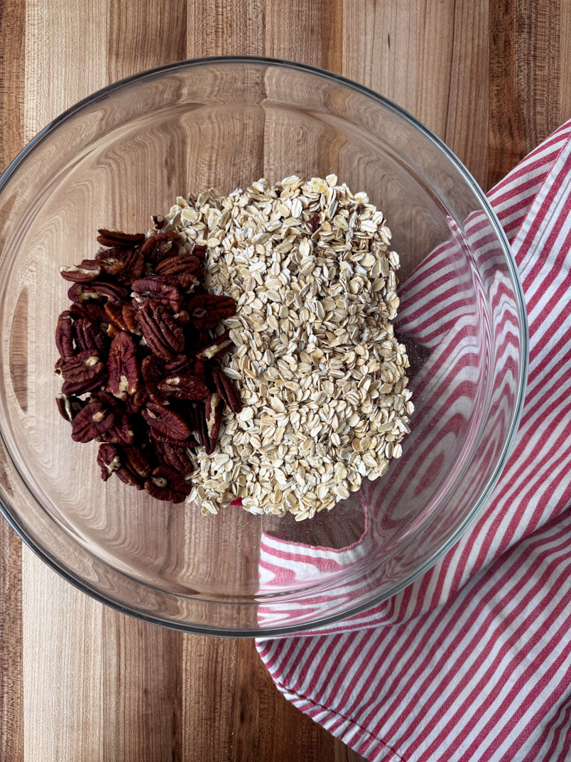 oats and pecans for granola oats and pecans for granola