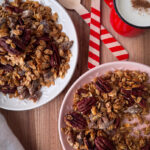 serving honey and maple pecan granola