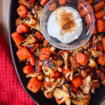roasted cauliflower and carrots