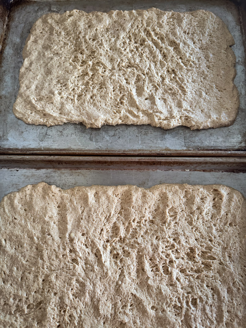 dough shaped for stuffing bread