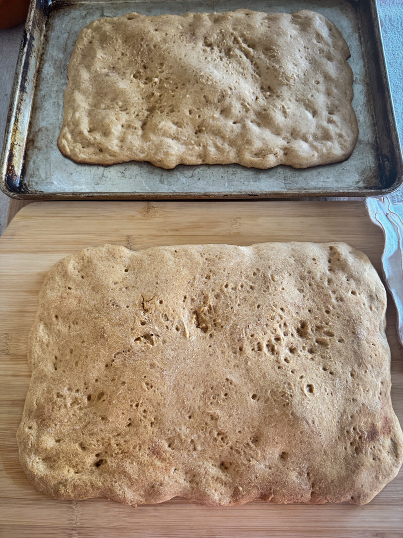 baked sourdough bread for thanksgiving stuffing