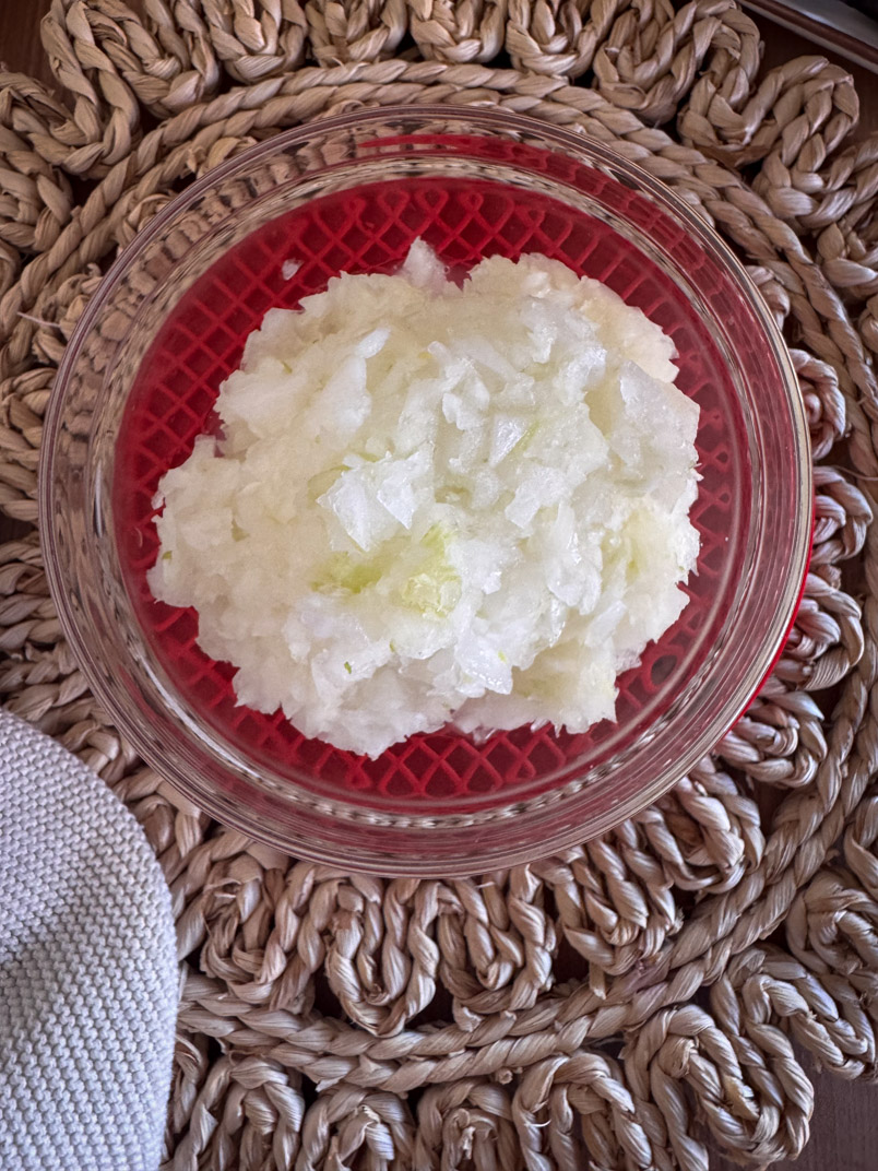 finely chopped onion for celery and onion stuffing