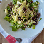 romaine salad with romaine, apricots, and arugula