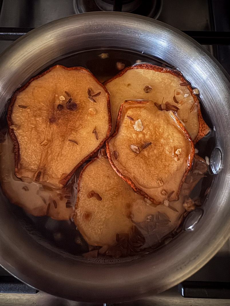 simmer pears and spices for pear tea simmer pears and spices for pear tea