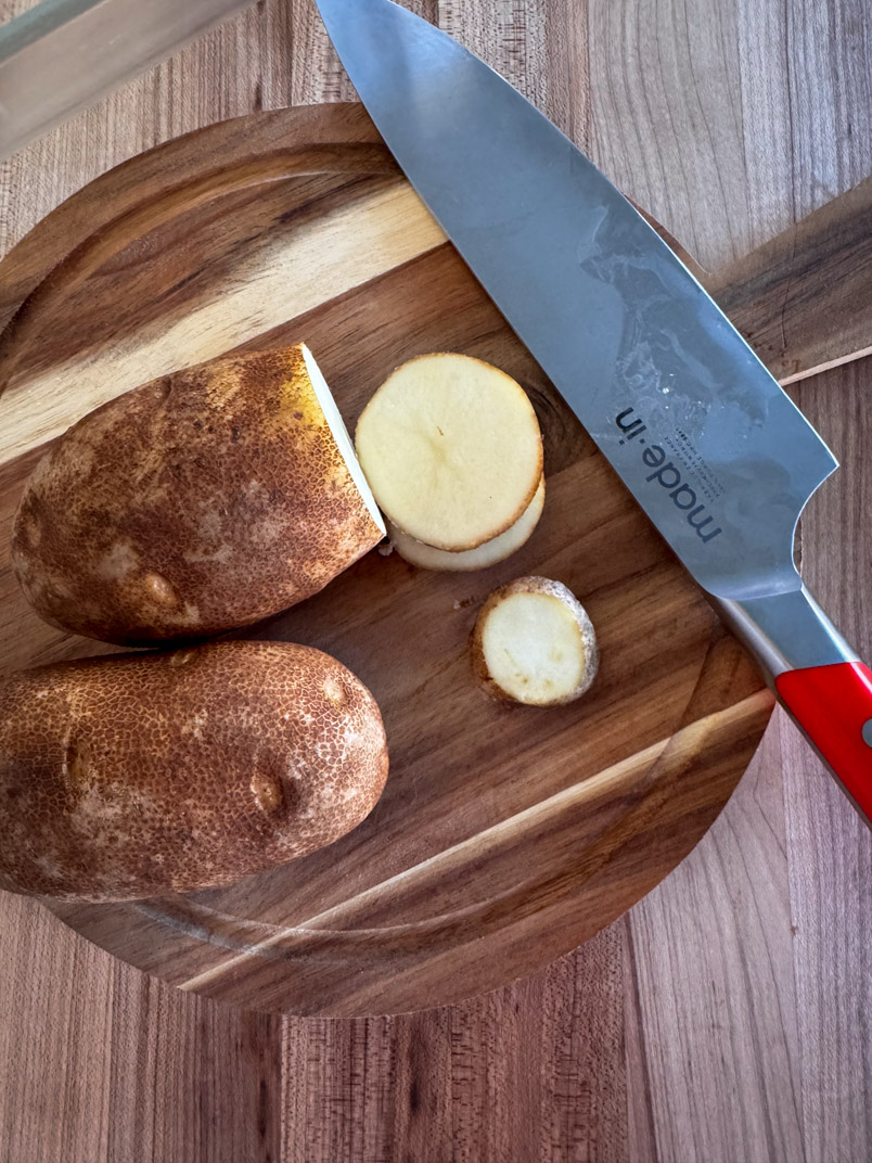 russet potatoes for roast chicken dinner