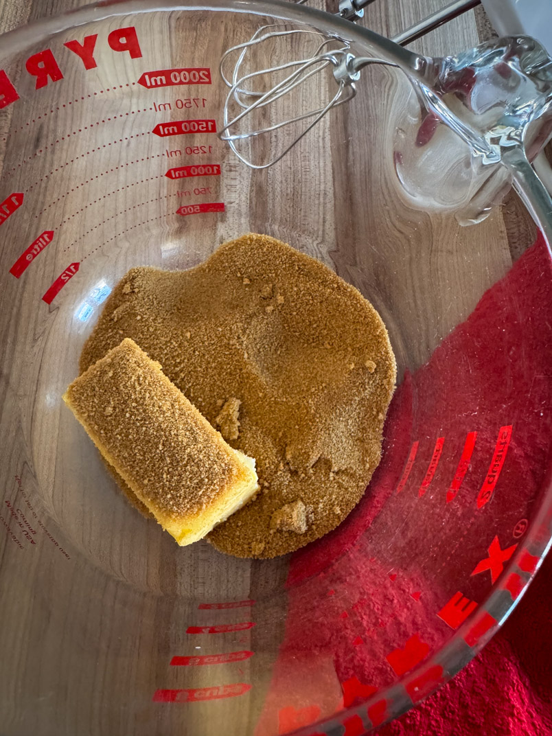 Butter and maple sugar for baking