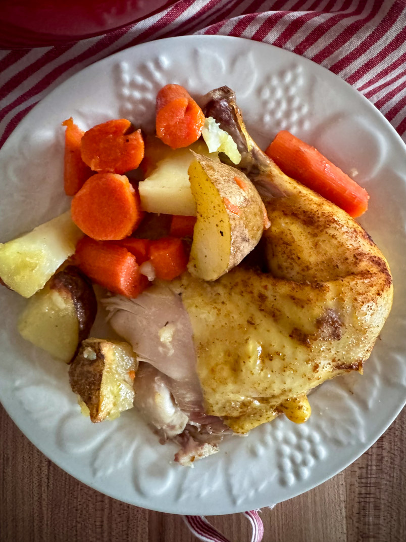 dutch oven whole chicken served for a family style dinner dutch oven whole chicken served for a family style dinner