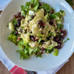 romaine salad with arugula and homemade oregano honey dressing