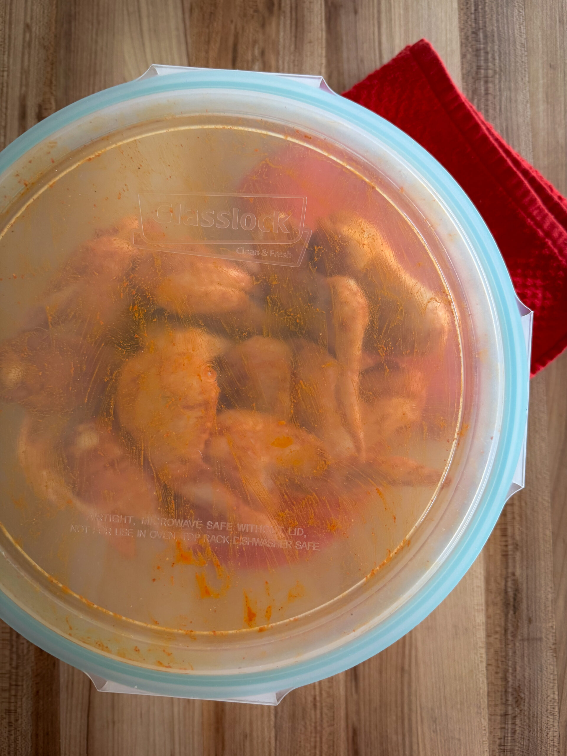refrigerate spiced chicken wings overnight