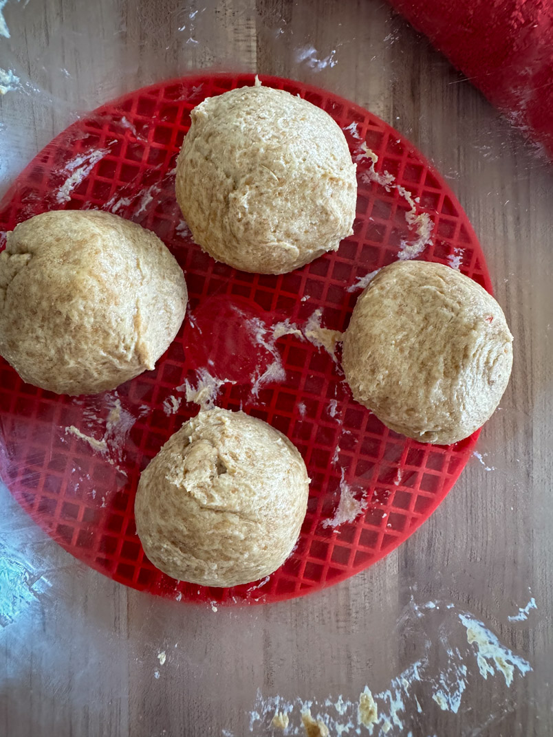 Rolled flatbread dough