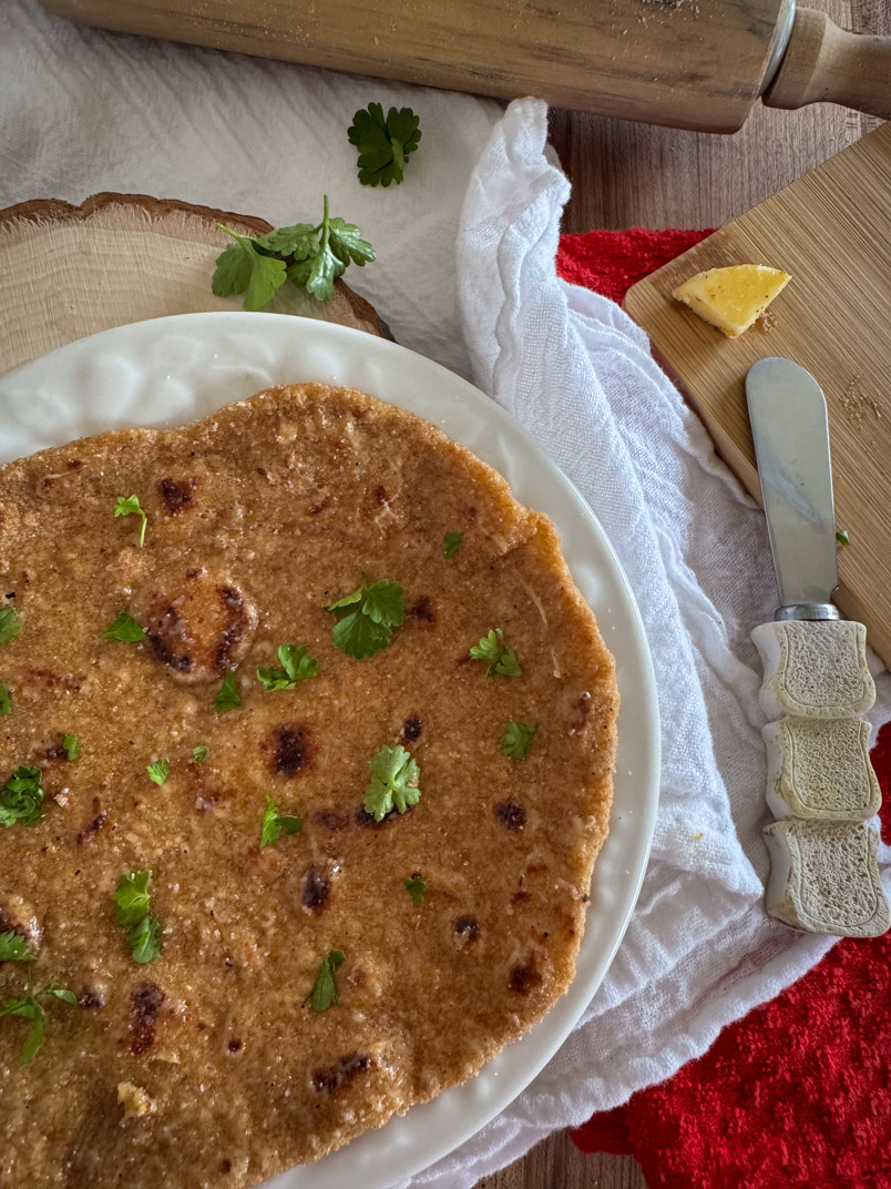 Whole Wheat Einkorn Flatbread without yeast, baking soda, or baking powder