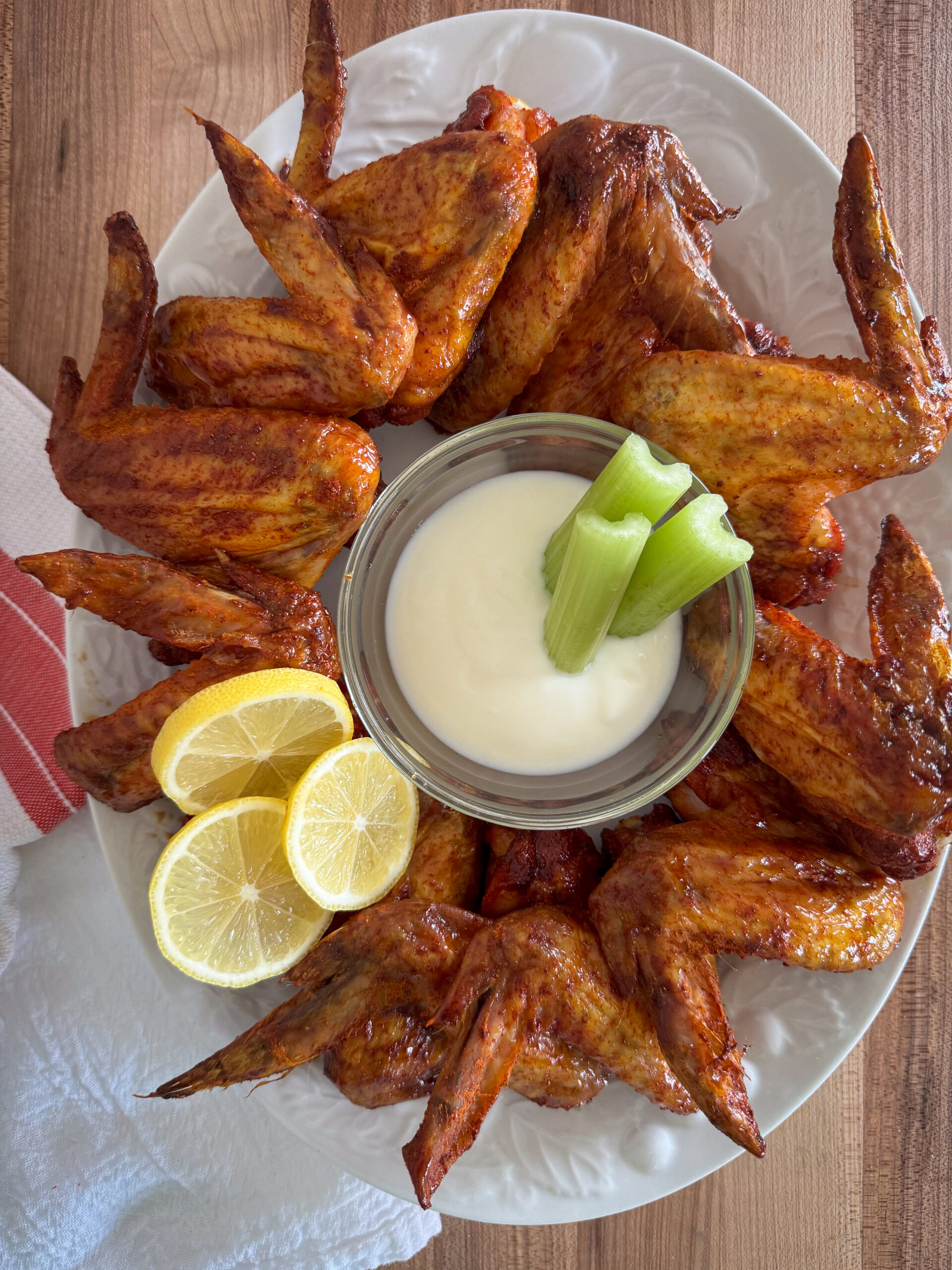 platter of Ume plum chicken wings