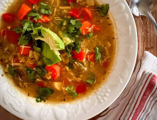 Chicken Cilantro Soup with Rice and Vegetables