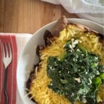 sweet potato with cottage cheese and kale