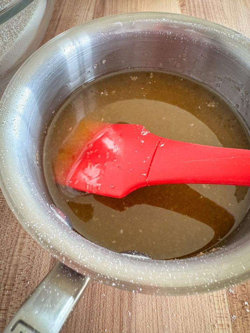 warmed olive oil and einkorn bran