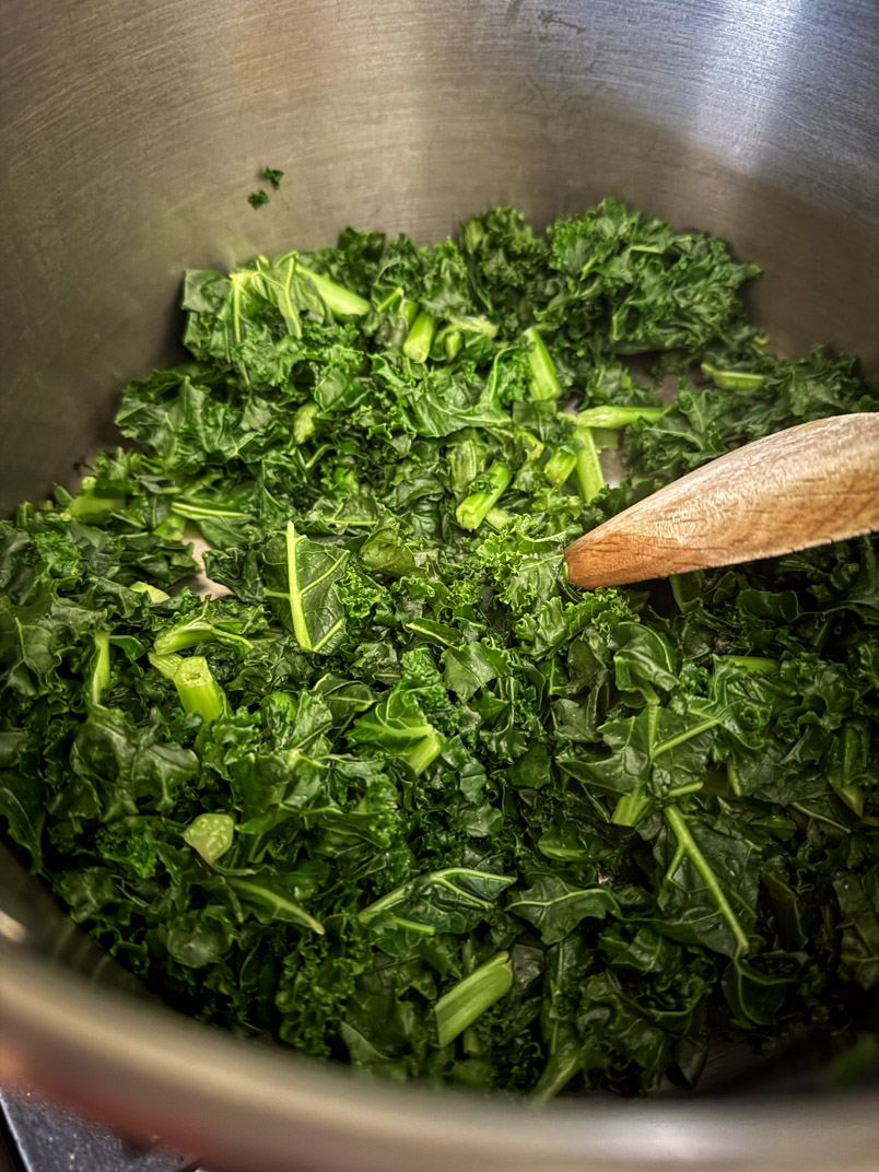 healthy cooked greens