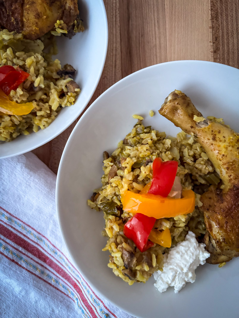 pasture raised coriander chicken dinner