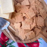 whole wheat crackers made with einkorn sourdough discard