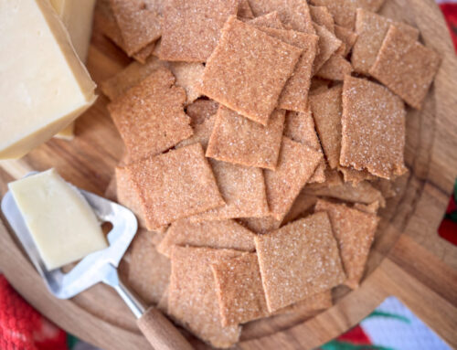 Whole Wheat Crackers with Einkorn Sourdough Discard