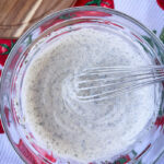 homemade salad dressing with honey and skyr
