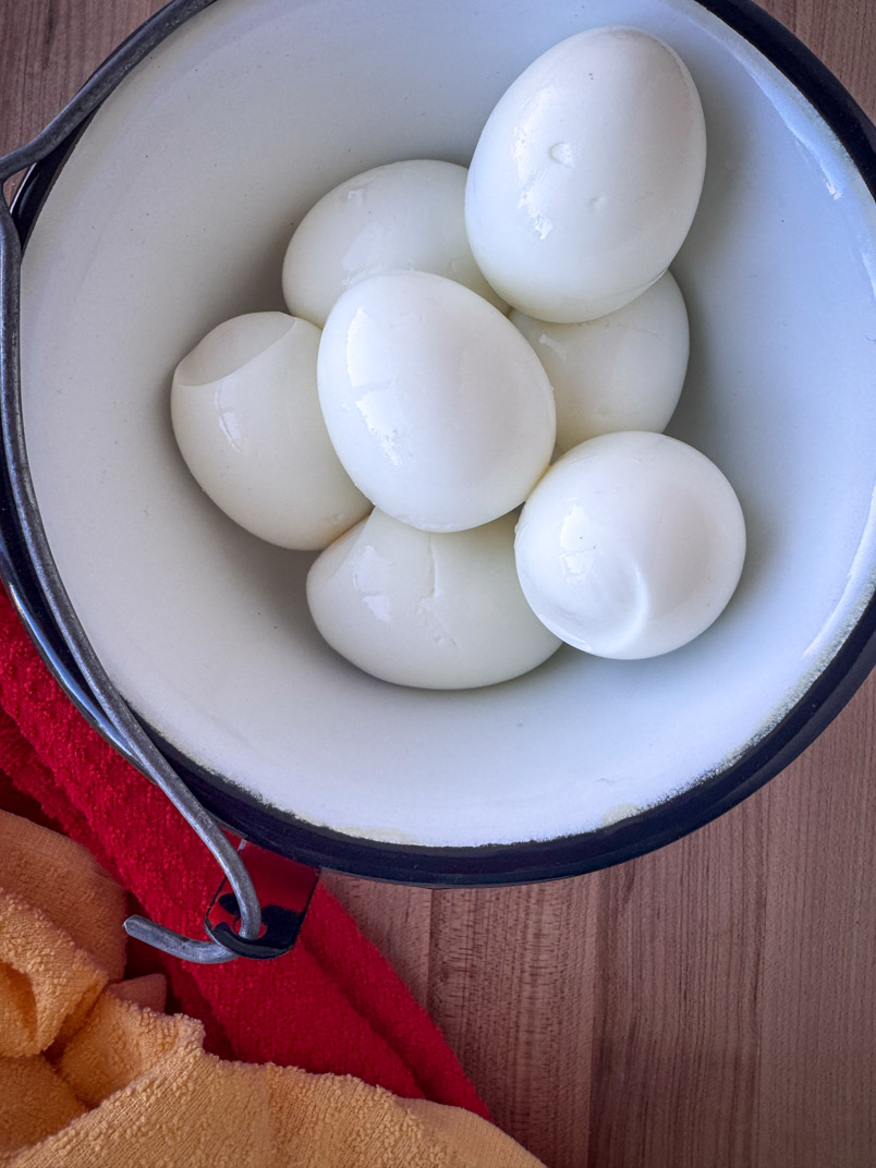 hard boiled eggs for deviled eggs